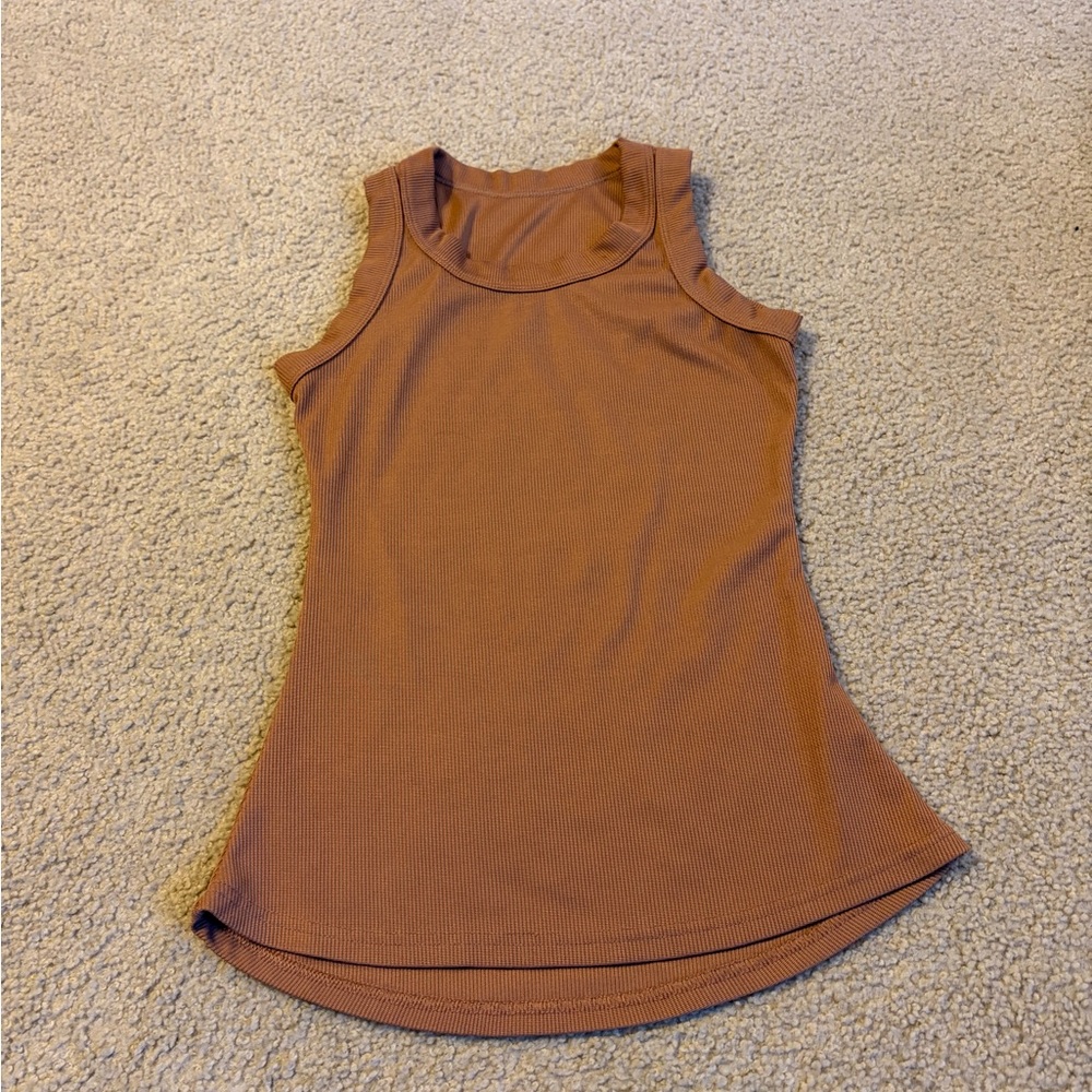 Amazon Women's Tan Ribbed Tank Top